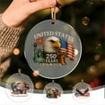 thumbnail image 3 of 1-Pack US 250th Anniversary Ornament, 250 Years of The United States Anniversary 2026 Patriotic Decorations for Christmas Tree Decor, Collectible Keepsake Gift for Patriots & History Lovers(#B), 3 of 5