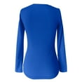 thumbnail image 5 of EDFBUYKRS Womens Button Down Shirt V Neck Long Sleeve Button Down Blouses Tops Casual Long Sleeve Collared Oversized Blouses Tops Ladies Tops and Blouses L, 5 of 5