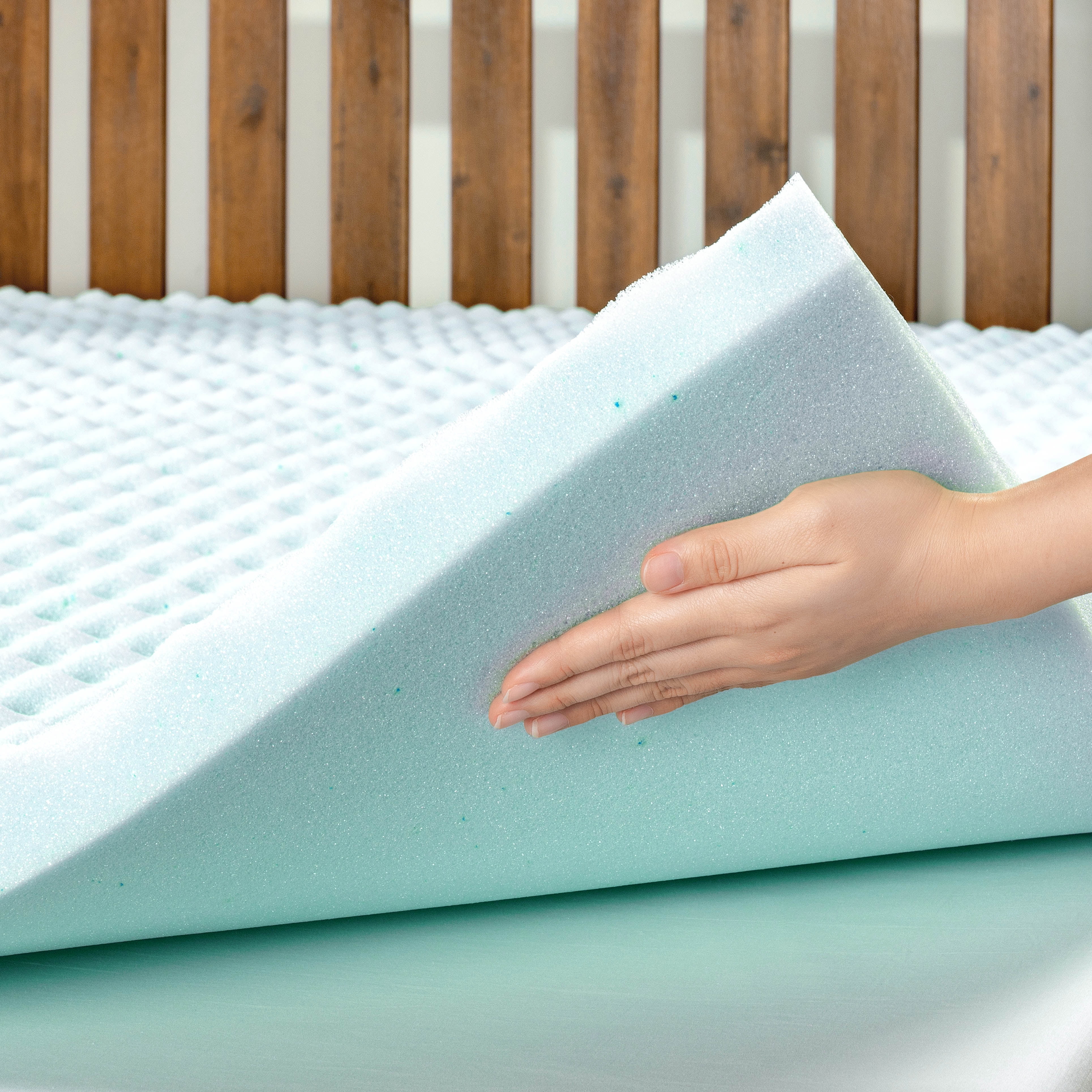 Best Price Mattress 2" Cooling Gel Egg Crate Memory Foam Mattress Topper, Twin