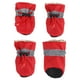 thumbnail image 2 of Juego de 4 botas antideslizantes para perros, calcetines acolchados de algodón suave, color rojo, n.° 3, 2 of 13