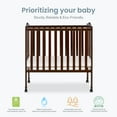 thumbnail image 3 of Dream On Me 2-in-1 Lightweight Portable Crib, Espresso, 3 of 12