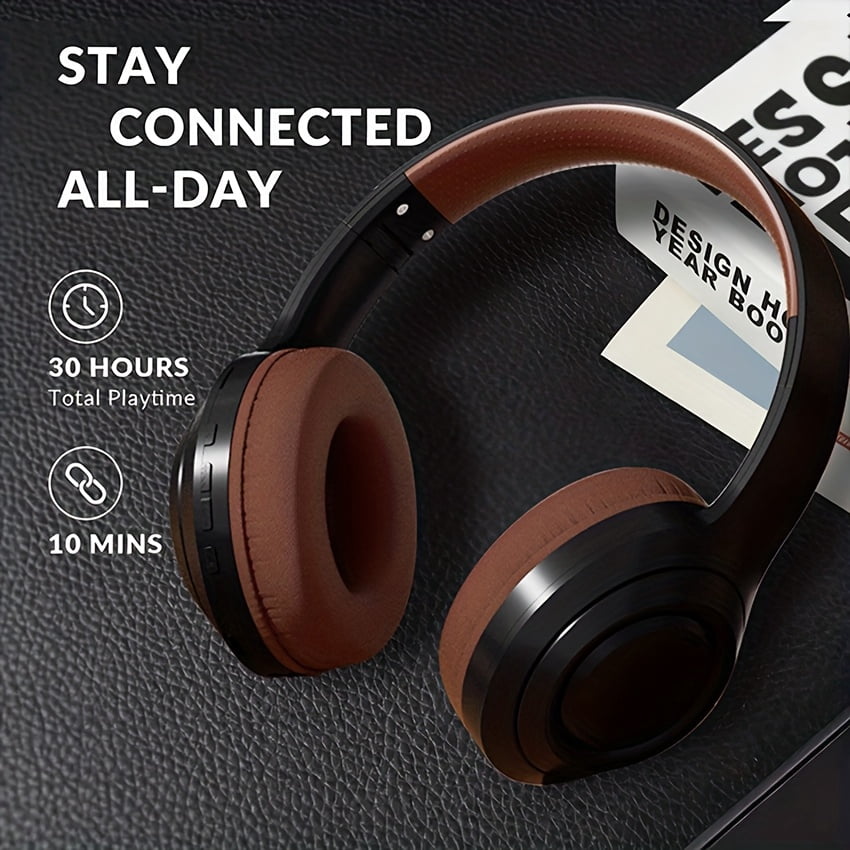 Active Noise-cancelling Wireless Headphones with Rich Bass,Clear Calls,High-definition Over-ear Headphones,Built-in Microphone,Bass,46 Hours Playback Time,HiFi Stereo Foldable Lightweight Headphones