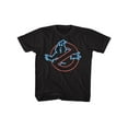 thumbnail image 1 of The Real Ghostbusters Animated Series Neon Ghost Black Youth T-Shirt Tee, 1 of 2