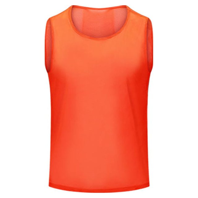 Advancent Chaleco de entrenamiento, ropa deportiva de malla de fútbol, camisetas profesionales, camiseta de baloncesto transpirable para Uniforme atlético Naranja