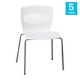 thumbnail image 2 of Flash Furniture HERCULES Series Plastic Stack Chair with Lumbar Support White 5 Pack (5RUTNC618WH), 2 of 9