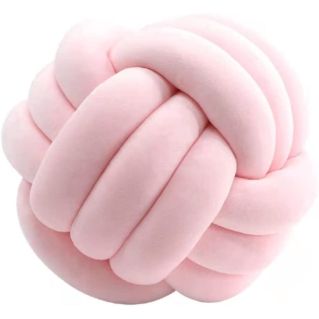 Nudo Almohada Bola Cojín Redondo, Decoración Anudada Cojín Cojín De Piso Hogar, Peluche Relleno Nudo Bola Almohada Coche Sofá Lumbar Cojín Decoración Niños Juguete Fokelyi CZJJ-ZC31-12