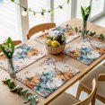 thumbnail image 5 of Orange Blue Grey Pumpkins Fall Placemats Set of 4, Thanksgiving Botanical Rustic Washable Wipeable Table Mats for Dining Tables, Indoor Outdoor Kitchen Place Mats for Holiday Party Table Decor, 5 of 9