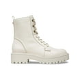 thumbnail image 4 of Sam Edelman Womens Lue Leather Combat & Lace-up Boots Ivory 10 Medium (B,M), 4 of 5