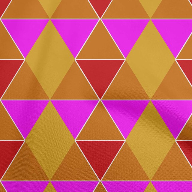 oneOone Polyester Spandex Rust Brown Fabric Geometric Sewing Material Print Fabric By The Yard 56 Inch Wide