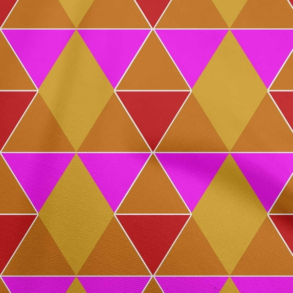 oneOone Viscose Chiffon Rust Brown Fabric Geometric Quilting Supplies Print Sewing Fabric By The Yard 42 Inch Wide