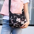 thumbnail image 6 of YIEMEEN Women Floral Nylon Shoulder Crossbody Bag Multi Zipper Messenger Satchel Tote Purse, 6 of 20