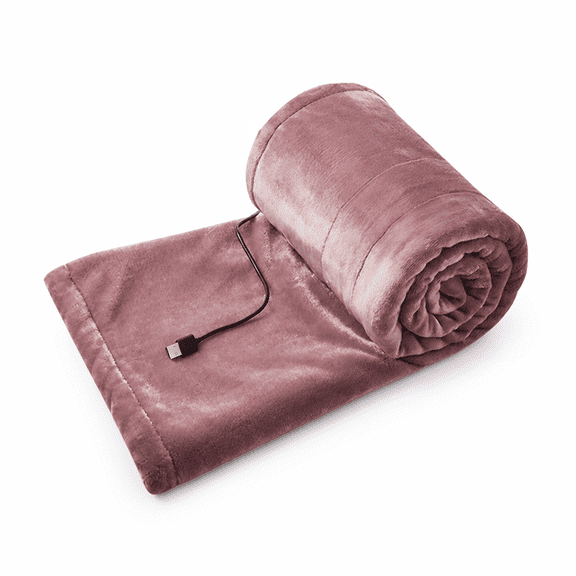 MONTERA Upgraded Heated Blanket Battery Operated Portable Flannel Heating Blanket - Electric USB Throw Blanket Cordless for Camping Winter