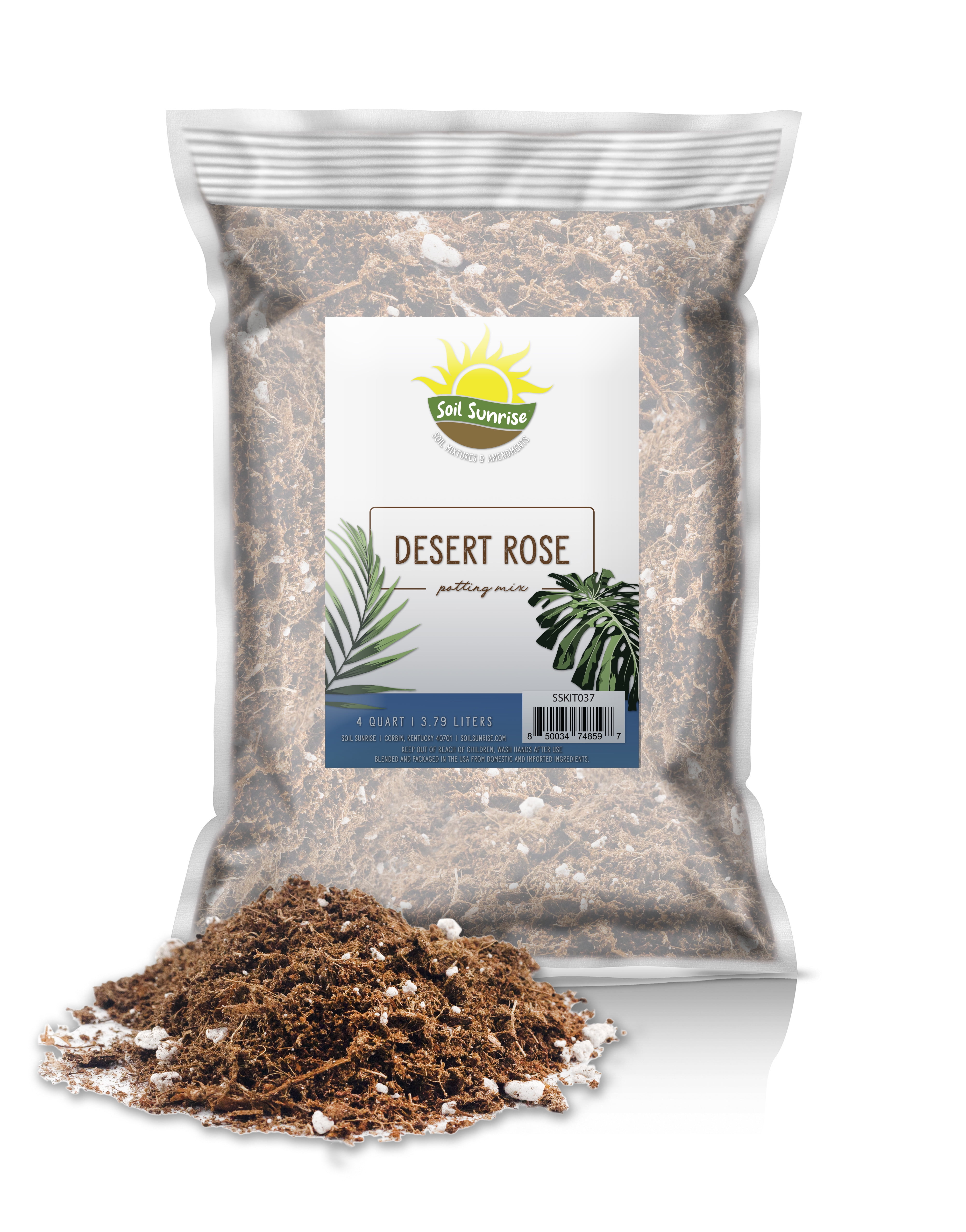 Desert Rose Potting Soil Mix (4 Quarts), Repot, Sprout and Grow Potted