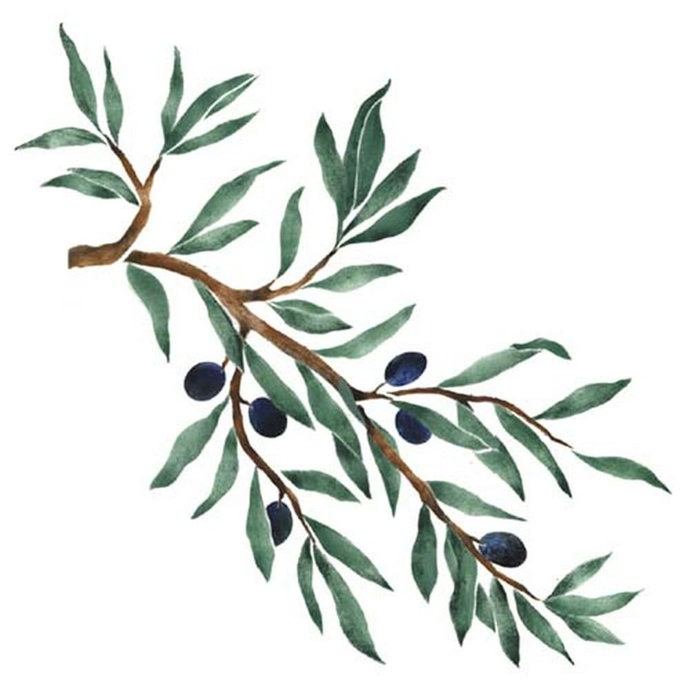 Olive Tree Branch Wall Stencil SKU #3031 by Designer Stencils - Walmart ...