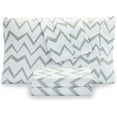 thumbnail image 4 of Mocassi Pattern Printed Pillowcases 2-Piece Set Egyptian Quality 1500 Thread Count Timeless Classic Designs Soft and Smooth Weave, Wrinkle Resistant, Chevron Queen Pilllowcase, Gray, 4 of 5