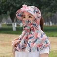 thumbnail image 3 of CSChome Chapeau de Soleil Floral avec Ventilateur Chapeau Extérieur avec Couverture Frontale Protection Visage Cou Réglable USB Rechargeable Électrique UV Pliable Écran Solaire, 3 of 7