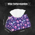thumbnail image 6 of Lsque Skull rainbow color Printed Long Tissue Box Cover Holder, Facial Paper Organizer Dispenser,Triangle with Bottom Belt, PVC Leather Decorative Organizer, 6 of 9