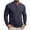 Navy, variant on Stamzod Long Sleeve Henley Shirts for Men Casual Pullover Button Up Shirt Soft Home Cotton Oversized Tshirts Black L