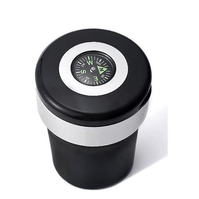 Cenicero para automóvil Rojo Verde sin humo LED azul con portavasos y brújula automático Paquete de 1 Cocina Decoración y Otros