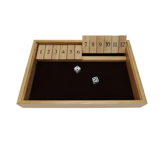 Juego Shut The Box WE Games Deluxe Wood con 12 números