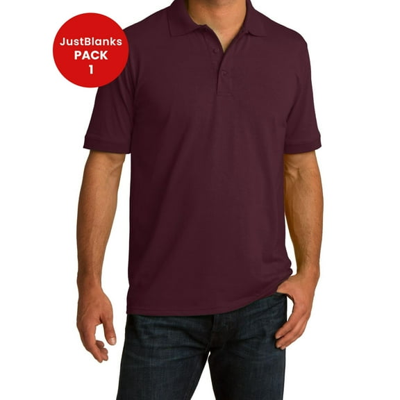 JustBlanks Tall Core Blend Jersey Knit Polo With An Easy To Care For Blend a Stain Release Finish