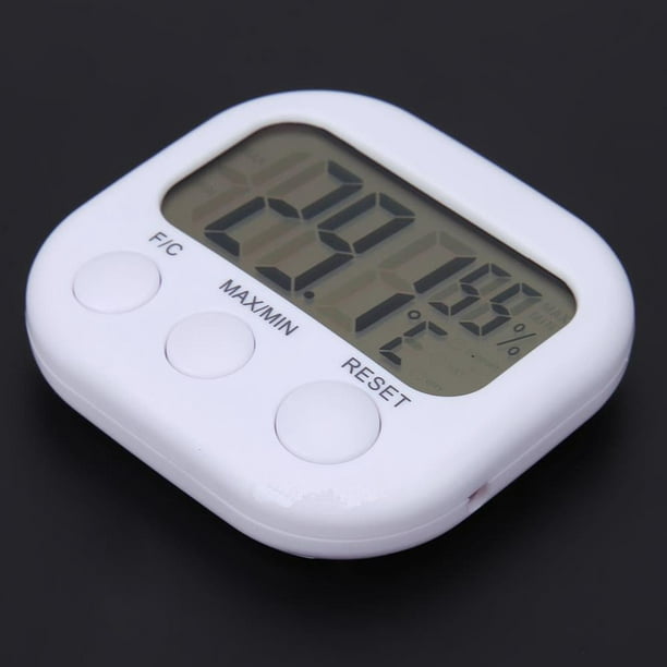 Thermomètre intérieur LCD numérique hygromètre jauge horloge température  humidité mètre