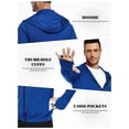 thumbnail image 2 of Cadmus Men's Full Zip Hoodie Jacket Sportswear Hooded Workout Track Running Jacket with Pockets, 2 of 9