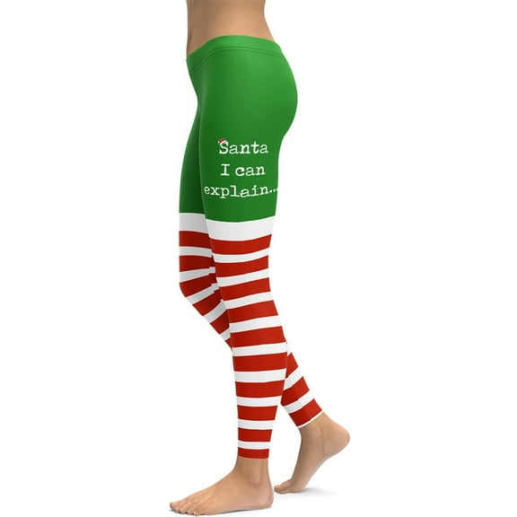 Santa I Can Explain Leggings Size: XS for Women | FIERCEPULSE