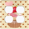 thumbnail image 3 of Metal Light Switch Plate Cover Strawberry Shortcake Cupcake Heart Wallpaper CAK034, 3 of 13
