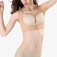 thumbnail image 3 of Defitshape Women's Chest Up Shapewear Back Fat Shaper Tops Post Surgery Breast Lifters Posture Corrector Bra Under Clothes Back Support Open Bust Tanks Nude X-Large, 3 of 4