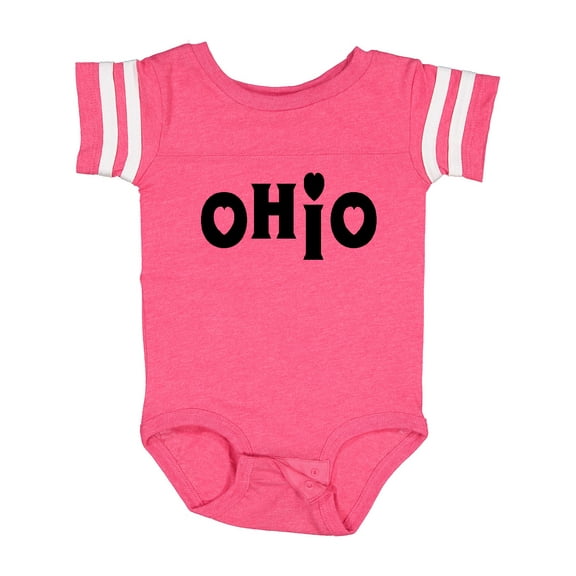 Inktastic Ohio Hearts Boys or Girls Baby Bodysuit