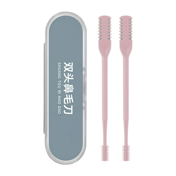 Cuchillo para vello nasal en 1 2024, cuchillo de doble cabezal mejorado, herramienta de depilación nasal, limpiador giratorio para vello nasal.