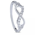 thumbnail image 1 of Symbole Infini en Argent avec Anneau en Zircone Cubique Blanc, 1 of 2