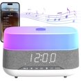 thumbnail image 1 of Versatile Essential Oil Diffuser, 300ml Aroma Diffuser with Bluetooth Speaker and Alarm Clock, 7 Colors LED Light Aromatherapy Diffusers & Cool Mist Humidifier 3-Level Brightness, Auto-Off Protection, 1 of 7