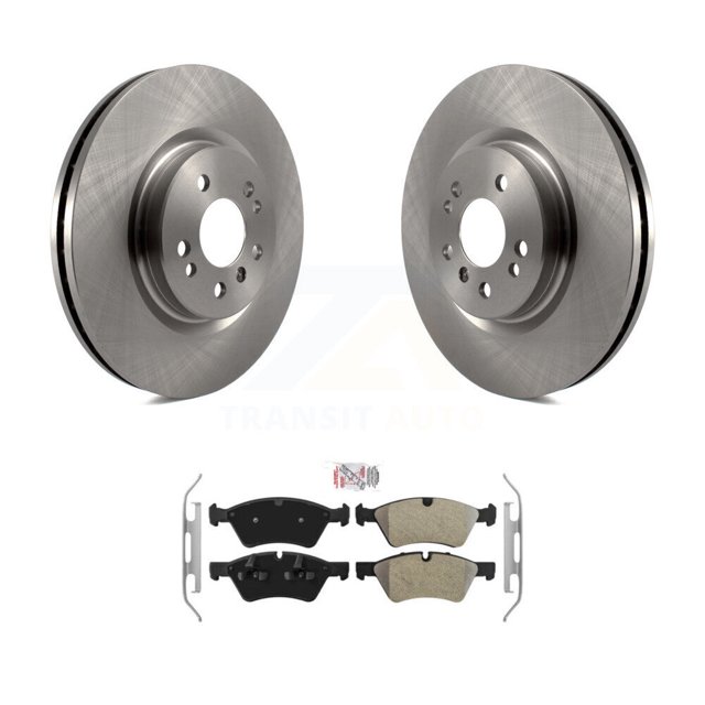 Transit Auto Front Disc Brake Rotors and Semi-Metallic Pads Kit for Car Mercedes-Benz ML350 ML320 R350 ML500 R320 R500 ML450 K8A-104782