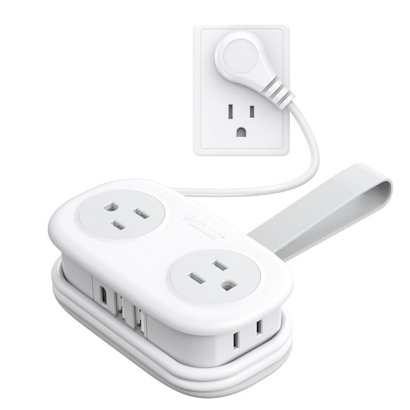 Regleta de alimentación de viaje ORICO, 4 salidas, 3 puertos USB, 1 USB C de 4 pies