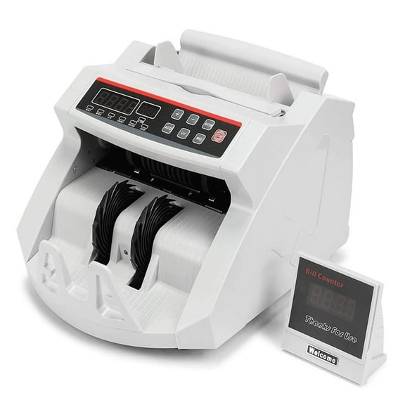 Money Counter Business Cash Register Euros Dollars GBP Bills Fake Banknote Detector By UV And MG Function For Banks Shops ,Accurate and Fast