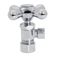 thumbnail image 6 of Westbrass 15" Bendable Corrugated Faucet and Toilet Supply Kit with Cross Handle Angle Stop, Polished Chrome, 6 of 8