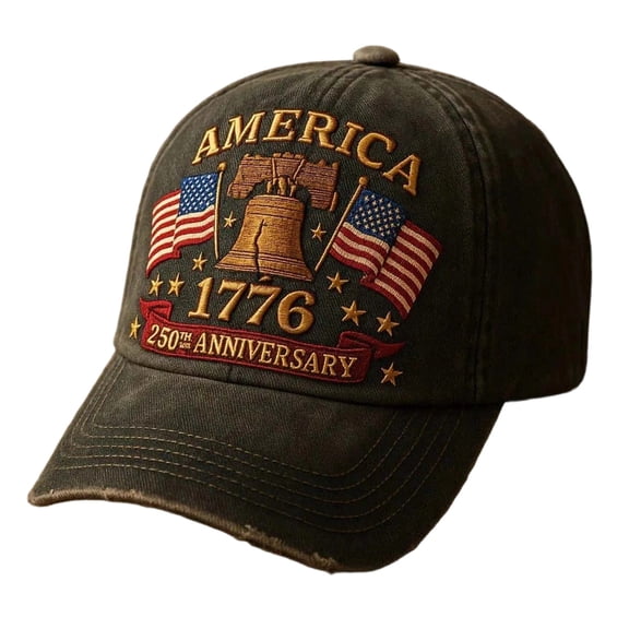 250th Anniversary USA Hat-Embroidered Baseball Cap Classic Anniversary Design Adjustable Snapback Hat For And,An Easter Gift for Patriotic Enthusiasts