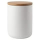 thumbnail image 1 of Wosthever Tanque de almacenamiento de cocina con tapa de cerámica, tarro de almacenamiento de fácil limpieza, inodoro, de amplia aplicación, Organizadores de utensilios de cocina blanco, 1 of 6