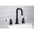 thumbnail image 2 of Kingston Brass FSC8935DPL Paris Two-Handle 3-Hole Deck Mount Widespread Bathroom Faucet with Brass Pop-Up in Oil Rubbed Bronze, 2 of 7