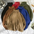 thumbnail image 3 of CENL Men Winter Warm Turtleneck Loose Long Sleeve Sweater Jumper Knitwear Pullovers, 3 of 9