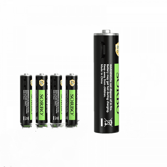 Hongkaii Blue light cell USB rechargeable battery, polymer lithium battery, AAA rechargeable battery, 1.5V constant voltage DZ#422-8259