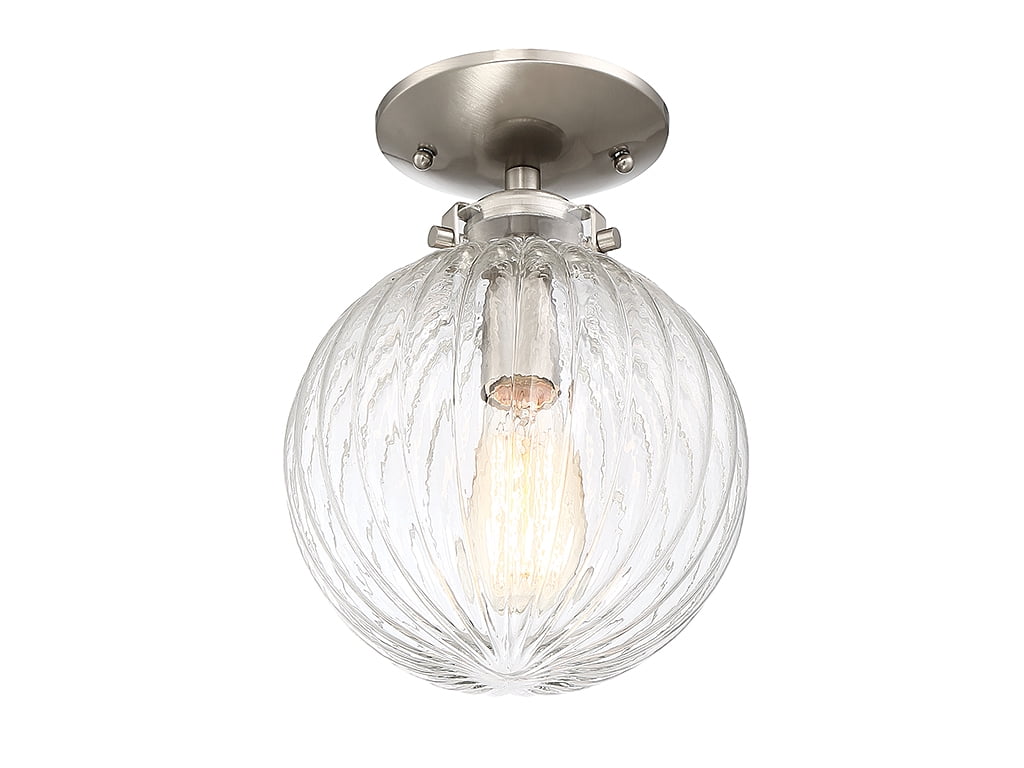 Trade Winds Nicole Semi-Flush Mount Ceiling Light in Brushed Nickel
