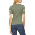 thumbnail image 3 of DKNY Jeans Womens Cut-Out Crewneck T-Shirt, 3 of 3