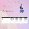 thumbnail image 7 of Aislor Womens Shiny Metallic Space Alien Color Block Tutu Dress with Headwear Outfits Blue XL, 7 of 7