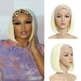 thumbnail image 1 of DOPI Wigs for Black Women 150% Density Glueless Short Bob Synthetic Headband Wig for Cosplay Party Daily Use (10 Inch, 613), 1 of 1