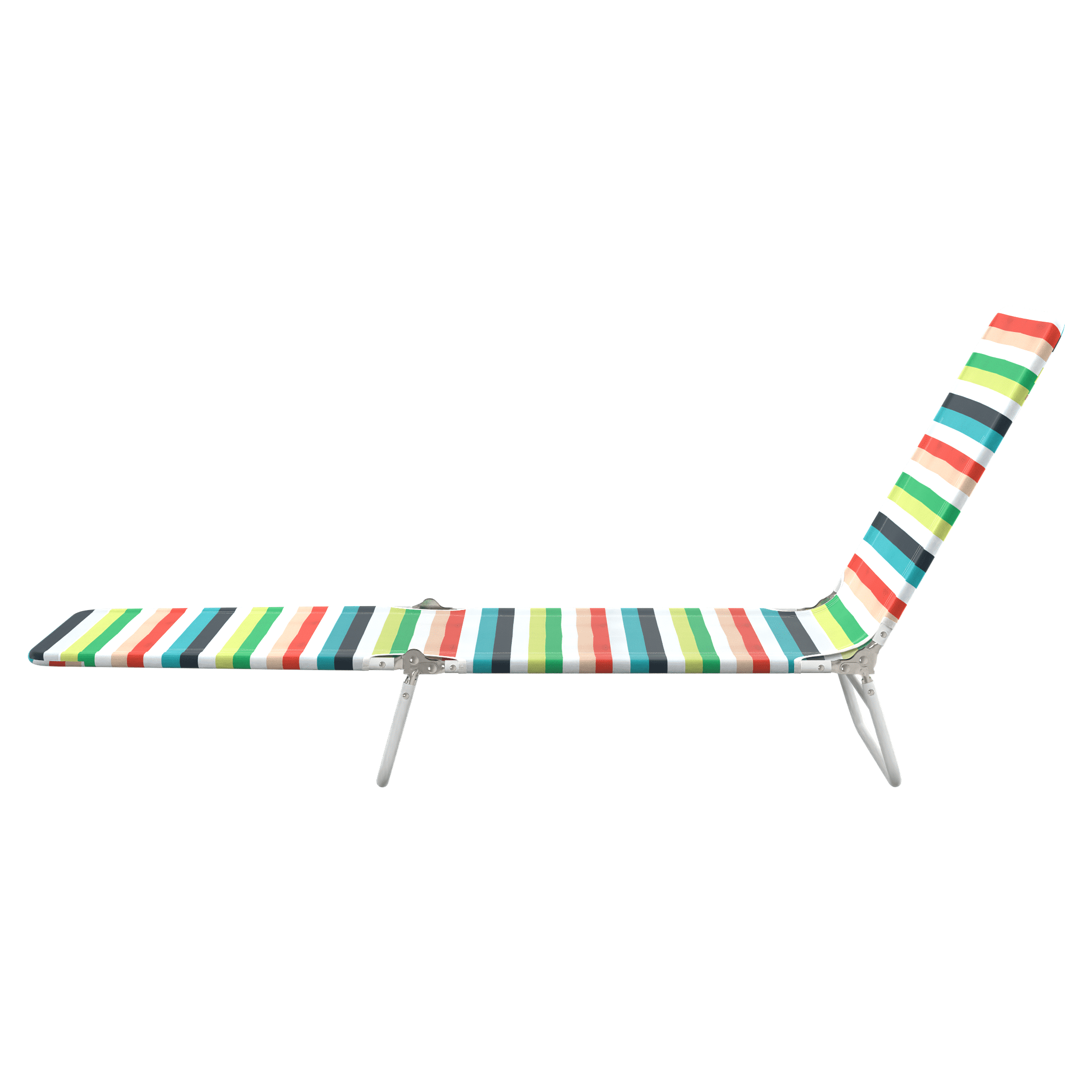 Mainstays Steel Folding Beach Lounger, Multi Stripe