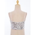 thumbnail image 5 of Doomiva Kids Girls Sequins Spaghetti Straps Crop Tank Top Sleeveless Camisole Modern Jazz Hip Hop Performance Vest Shirt A Silver 170, 5 of 7