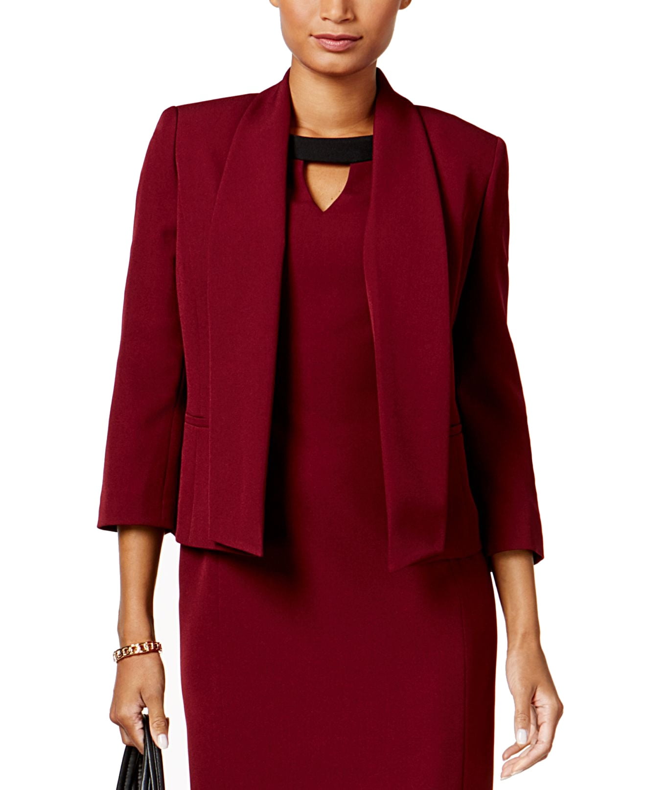 Kasper Kasper Womens Petite Stretch Crepe Flyaway Jacket Walmart